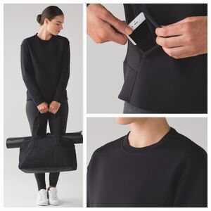 Lululemon Embrace The Space Crewneck Black Sz 6